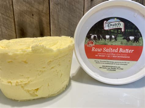 1 Lb Raw Salted Butter Dutch Meadows Farm