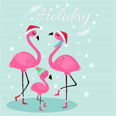 Christmas Flamingo Illustrations Royalty Free Vector Graphics And Clip