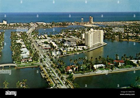 Aerial View Of Fort Lauderdale 1966 Stock Photo Alamy