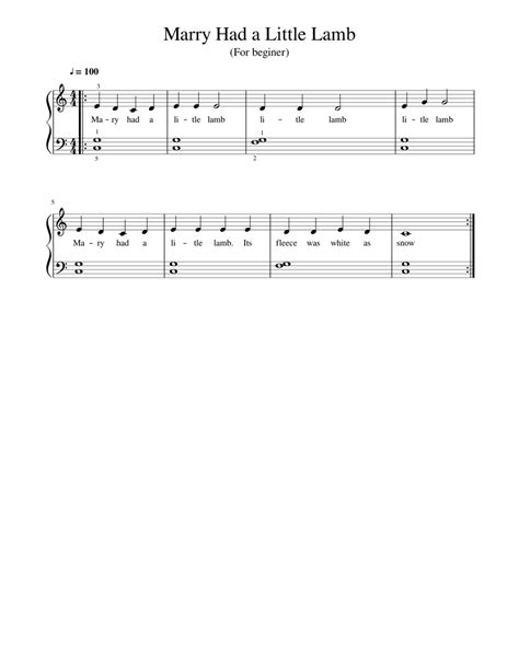 Label the c pentatonic scale printout. Mary had a little lamb Sheet music for Piano (Solo) | Musescore.com