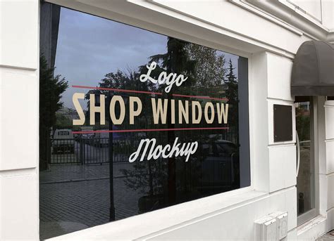 Free House Shop Glass Window Signage Logo Mockup Psd Set Good Mockups