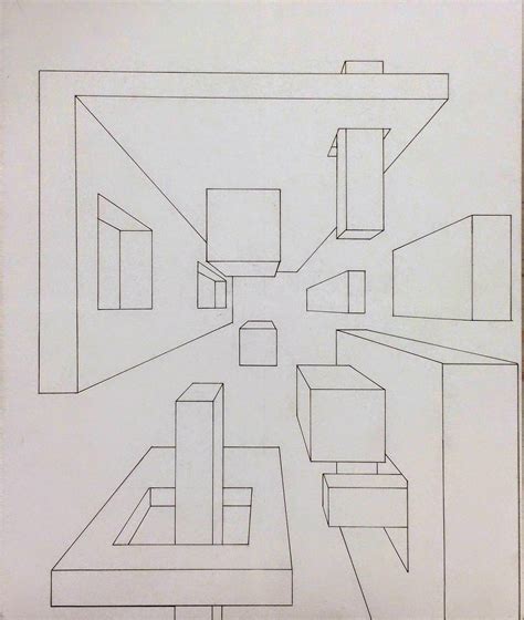 Linear Perspective Drawing 1 Point Perspective Perspective Drawing