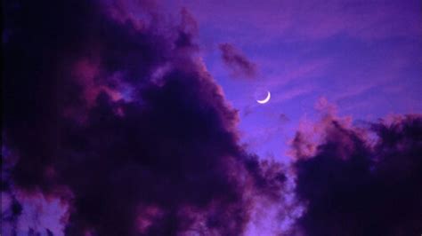 Moon Night Purple Sky Image 4426559 By Sarahswlon On