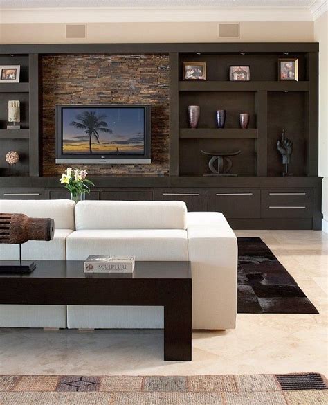 Modern wall units at room service 360° rise to the challenge of keeping a contemporary living space looking sleek and stylish while displaying the tv and providing ample storage as well as display space. Marilyn Scott (marilynscotttsn) | Home, Living room tv ...