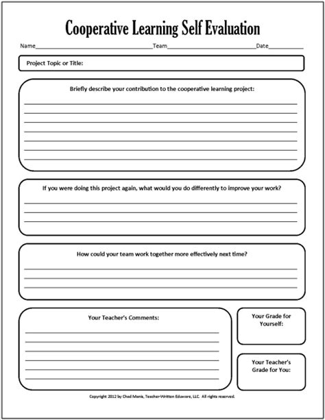 20 Best Images Of Self Reflection Worksheets Printable Student Self