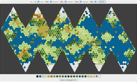 Icosahedral World Map Generator