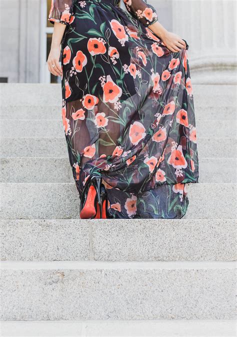Whimsical Florals Poppy Dreams Maxi Dress Color And Chic