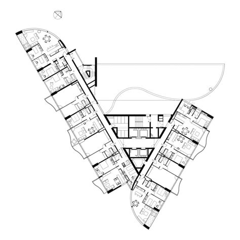 Harry Seidler And Associates Hochhaus Neue Donau Hotel Floor Plan