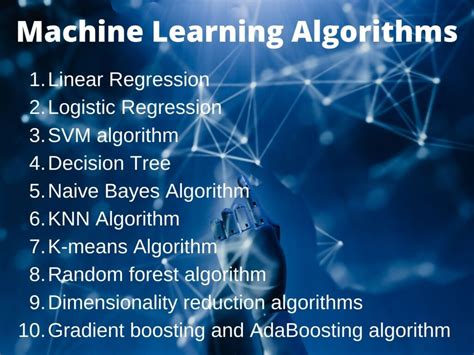 List Of Machine Learning Algorithms Copyassignment