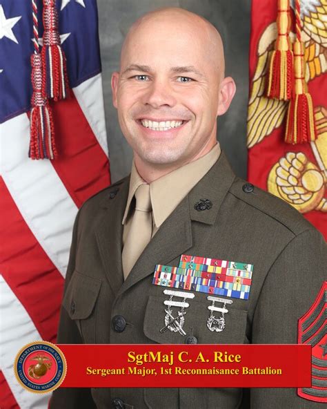 Sergeant Major Curtis A Rice 1st Marine Division Leaders