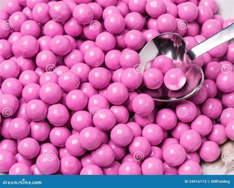 Pink Candy Covered Chocolates Stock Image Image Of Coated Color