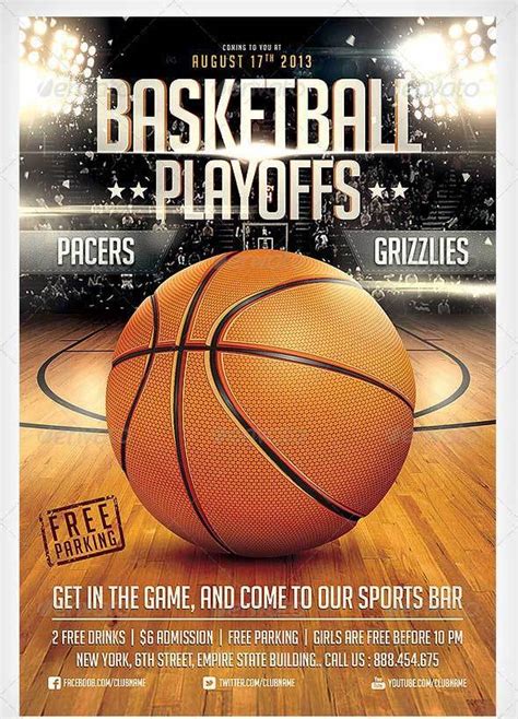 basketball flyer templates excel  formats