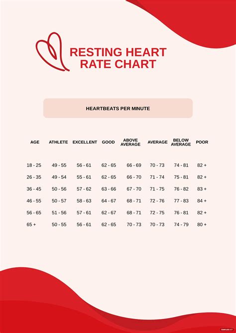 Healthy Resting Heart Rate Chart PDF Template Net