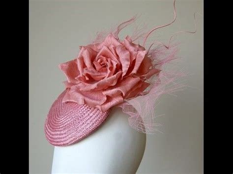 Esther Louise Millinery Pink Silk Rose And Crin Smartie