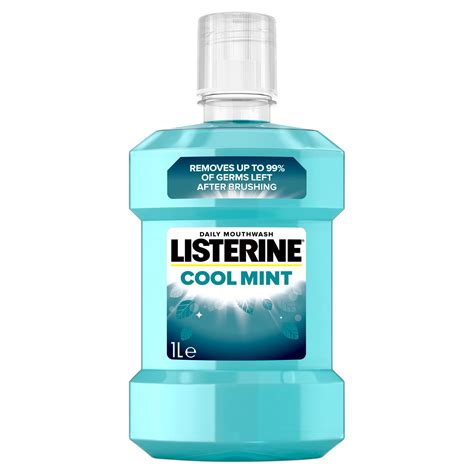 listerine essentials cool mint mouthwash 1l dental care iceland foods
