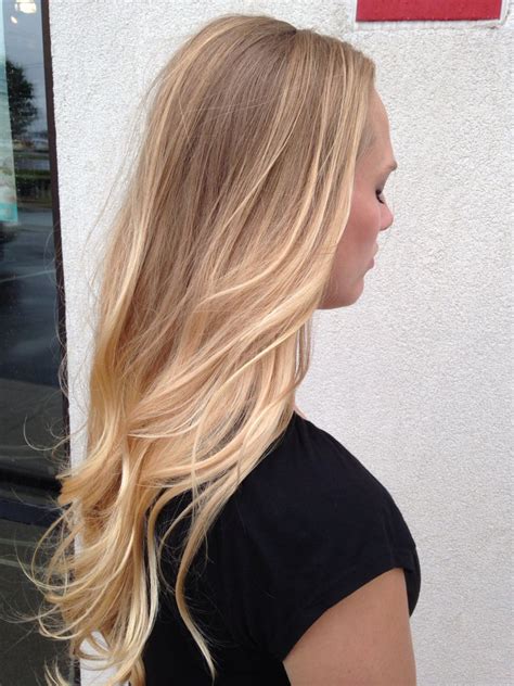 Balayaged Ombré Natural Blonde With A Sun Kissed Touch Blonde Hair With Highlights Blonde