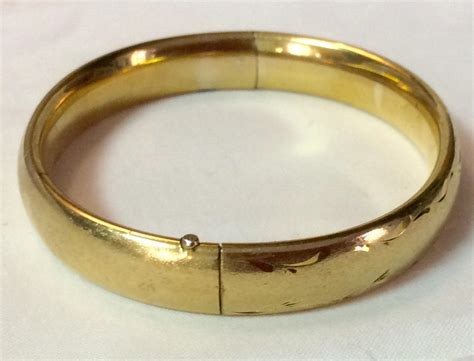 Vintage Gold Filled Hinged Bangle Bracelet From Bestkeptsecrets On Ruby Lane