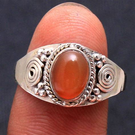 Wonderful Natural Carnelian Gemstone Ring For Fathers Day Gift Etsy