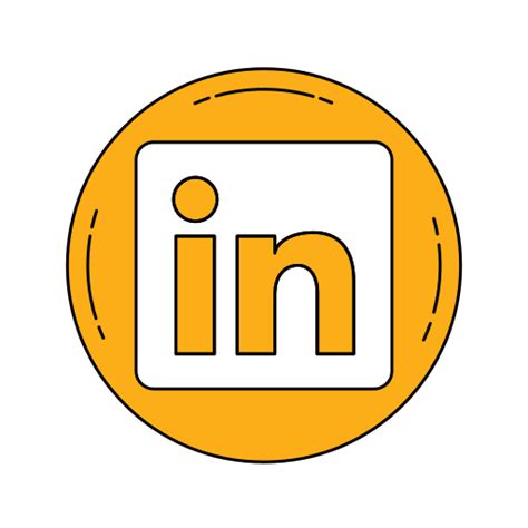 ícone Logotipo Laranja Linkedin Em Famous Logos In Orange