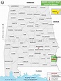 Henry County Map, Alabama