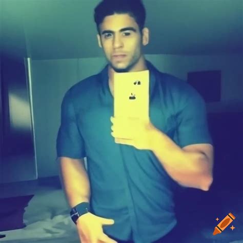 Mirror Selfie Of A Rugged Latino Man