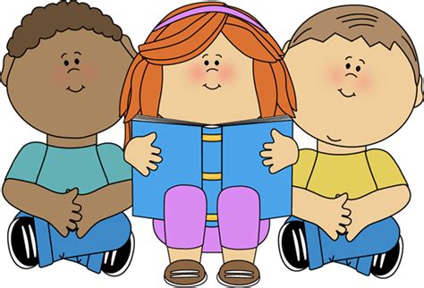 Children Reading Clip Art Free