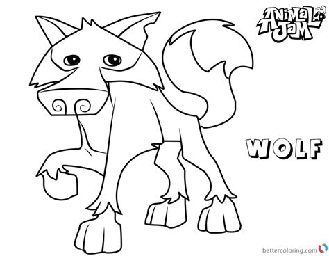 These lovely creatures are the most popular pets! Animal Jam Coloring Pages Wolf - Free Printable Coloring Pages