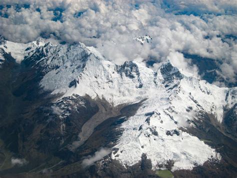 Andes Snowcapped Range In The Far Stock Photo Image Of Mountains