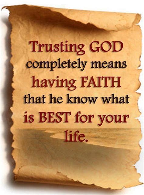 Trusting God Quotes About God Faith In God Trust God