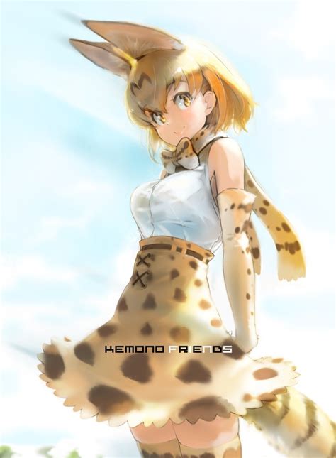 Serval Kemono Friends Animal Ears Anime Kemonomimidae Девушки