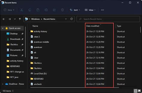 How To Check And Clear Recent Activity History In Windows 11