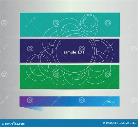 Set Of Banners With Vector Elements Stock Vector Illustration Of