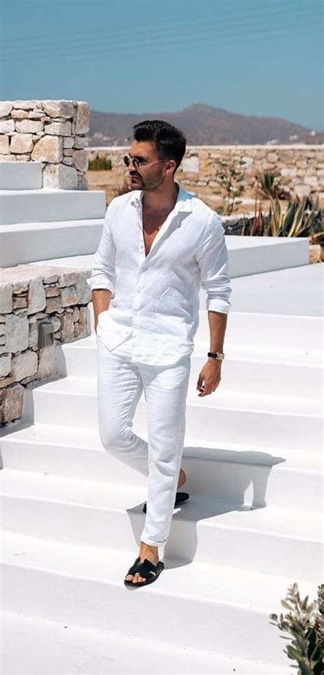 5 All White Outfit Ideas To Beat The Summer Heat All White Mens Outfit All White Party