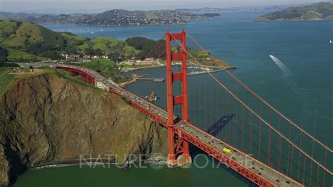 Aerial View Of The Golden Gate Bridge And Surrounding Area Youtube