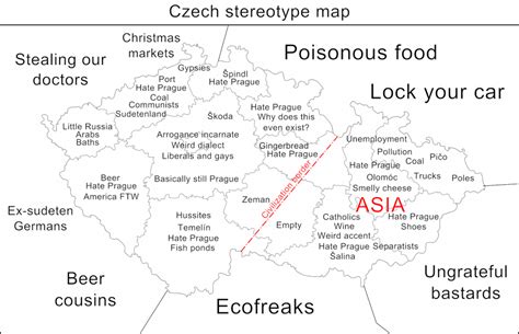 Czech Republic Stereotype Map Vivid Maps