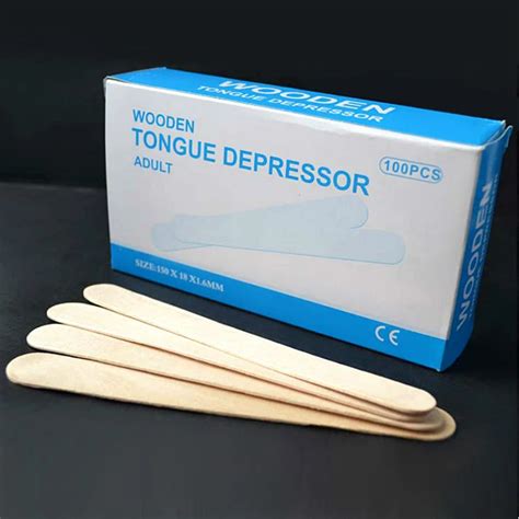 Beauty Health Tool 100 Pcs 6 Inch Wooden Waxing Wax Spatula Tongue Depressor Disposable Bamboo