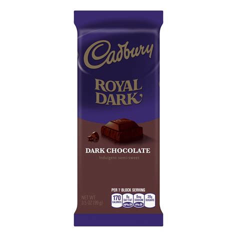 Cadbury Royal Dark Chocolate Candy Bar Box 35 Oz 14 Ct