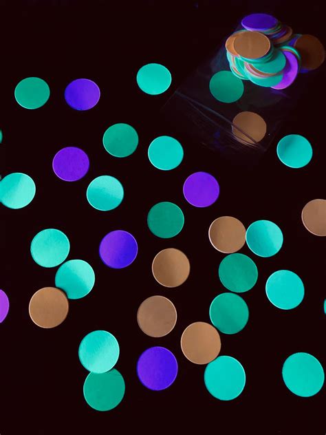 Neon Confetti Glow Party Confetti Uv Reflective Decor Glow Etsy