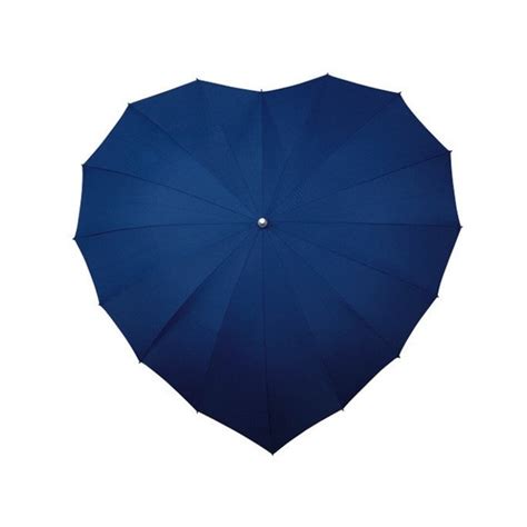 Heart Shaped Umbrella In Navy Blue With Sun Shade Uv Etsy Uk