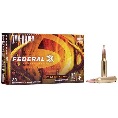 Federal Fusion 7mm 08 Remington 140gr Fusion Sp Rifle Ammo 20 Rounds
