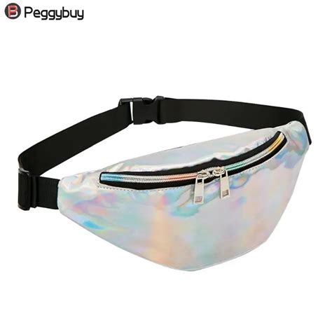 Holographic Women Fanny Pack Belt Bag Shiny Laser Hologram Waist Bags