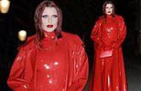 Julia Fox Turns Heads In A Dramatic Red Latex Outfit At The Mac Event