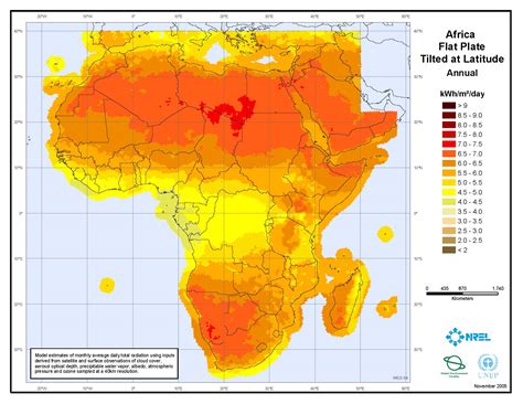 Solar Irradiation Of Africa Full Size Ex
