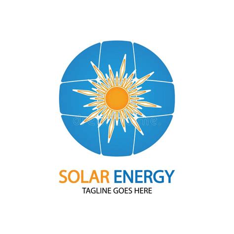 Sun Solar Energy Logo Design Template Solar Tech Logo Designsv Stock