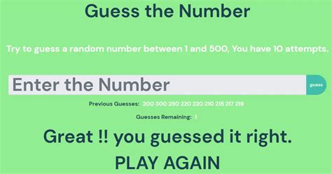 Number Guessing Game In Javascript Free Source Code Sourcecodester