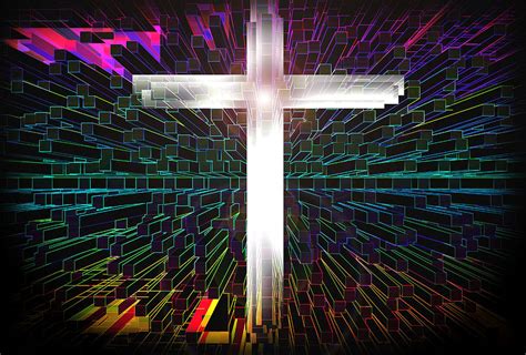 Futuristic Cross Pattern Digital Art By Xerxeese Color Schemes