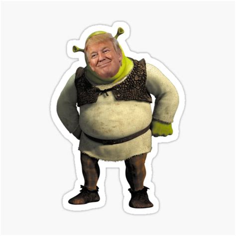 Shrek Donald Trump Sticker For Sale By Alliebrowning Redbubble