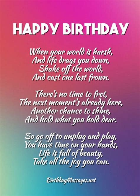 Inspirational Birthday Poems Uplifting Poems For Birthdays Birthday