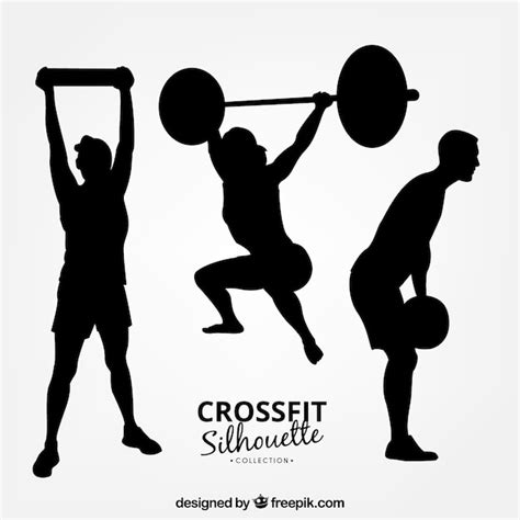 Crossfit Silhouette Collection Vector Free Download