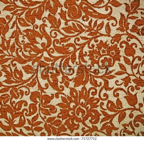 Exotic Brown Color Javanese Floral Pattern Stock Photo 71727712